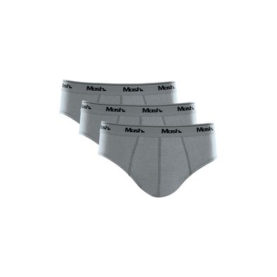 Kit 3 Cuecas Slip Algodão Cinza Claro GG