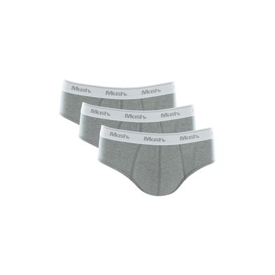 Kit 3 Cuecas Slip Algodão Cinza Mescla Claro GG