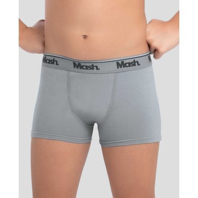 Kit 2 Cuecas Boxer Algodão Infantil Cinza Claro G