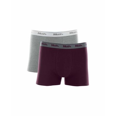 Kit 2 Cueca Boxer Cotton Vermelho Bordô GG
