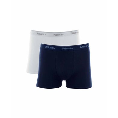 Kit 2 Cueca Boxer Cotton Azul Marinho M