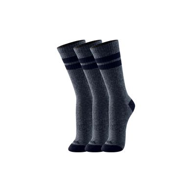 Kit 3 Pares Meia Esportiva Cano Longo Cinza Mescla Escuro