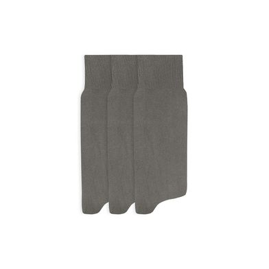 Kit 3 Pares Meia Social Cano Longo Poliamida Cinza Claro