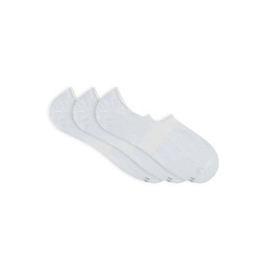 Kit 3 Pares Meia Esportiva Super Invisível com Silicone Branco 39-44