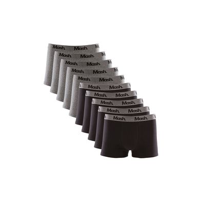 Kit 10 Cuecas Boxer Cotton Preto P