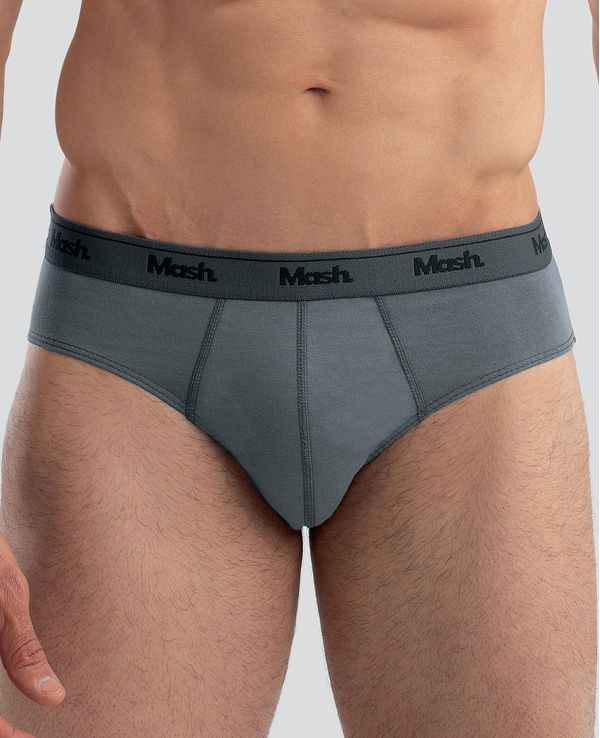 Cueca Slip Algodão Cinza Chumbo P