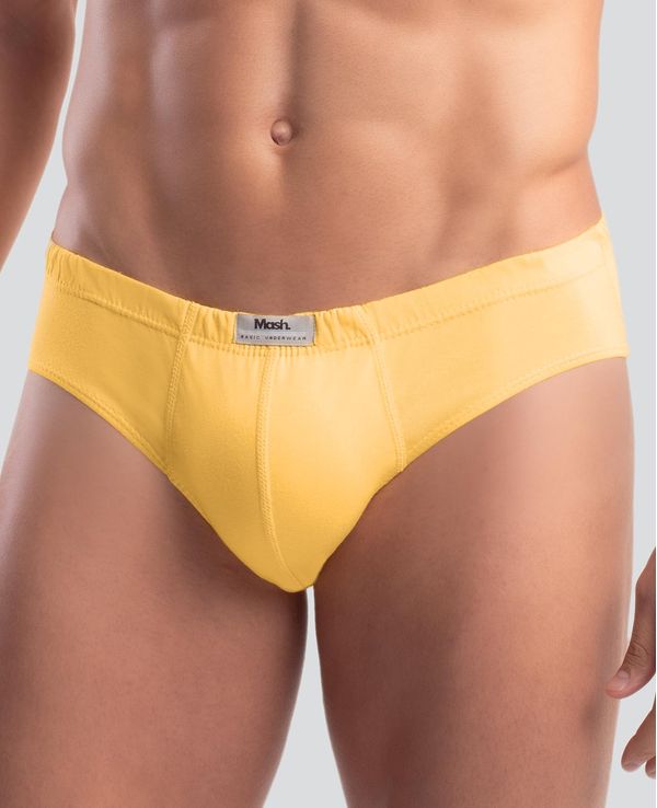Cueca Slip Algodão Amarelo P